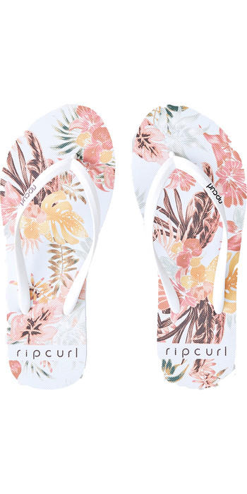 2021 Rip Curl Women Tallows Floral Flip Flop TGTF80 - White
